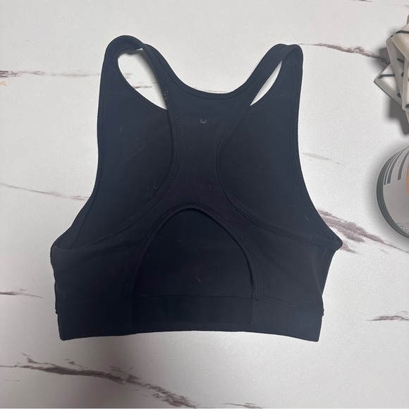 Aritzia TNA Bralette XXS black Bralette Athletic Workout Cut Out Back High Front - Picture 3 of 4